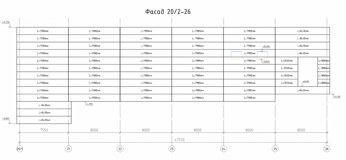 Раскладка сэндвич-панелей в базе объектов СПДС (рис. 9)